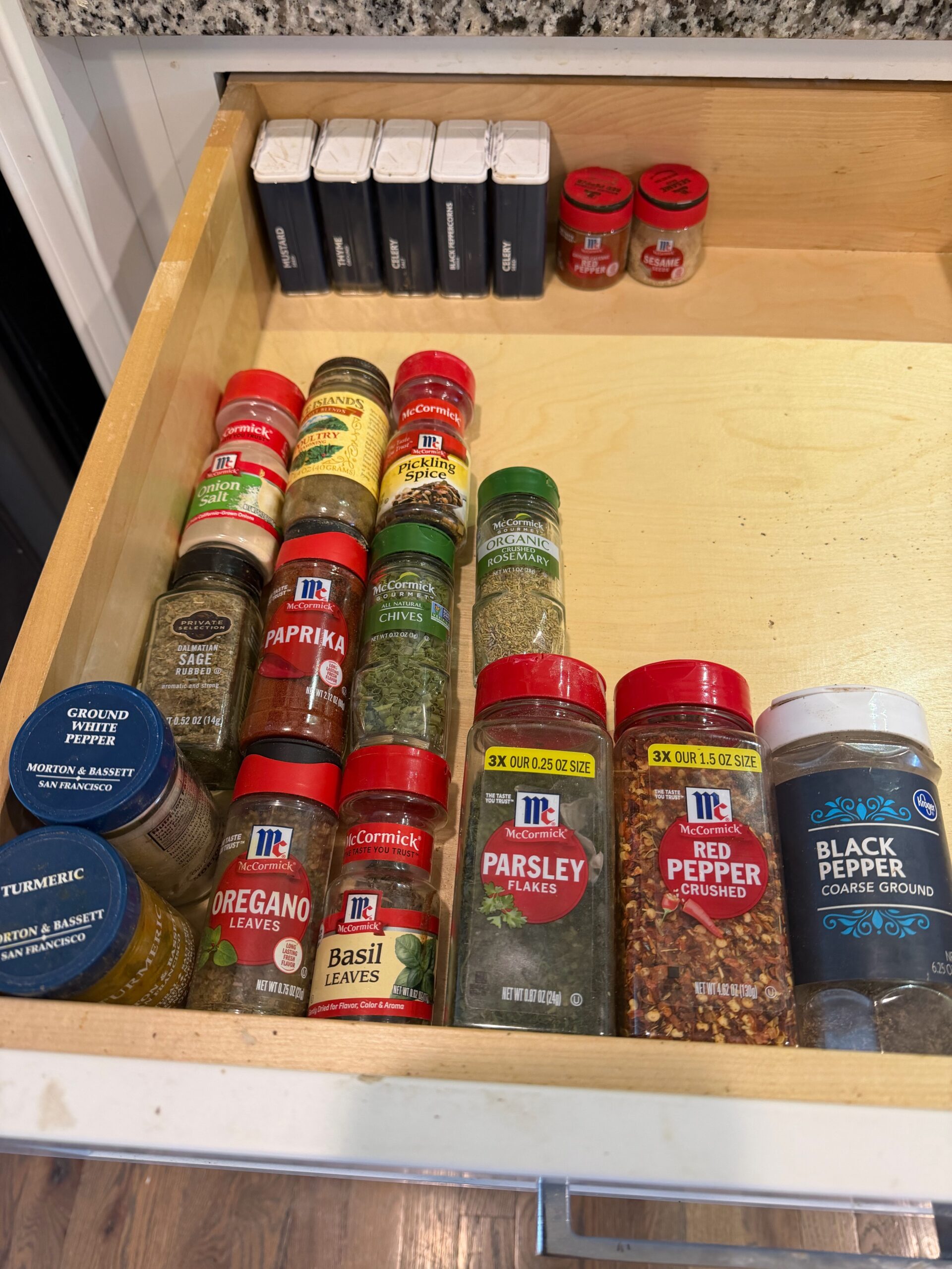 Spice drawer after using AI, a simple way to organize kitchen with AI