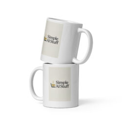 Simple AI Stuff White glossy mug