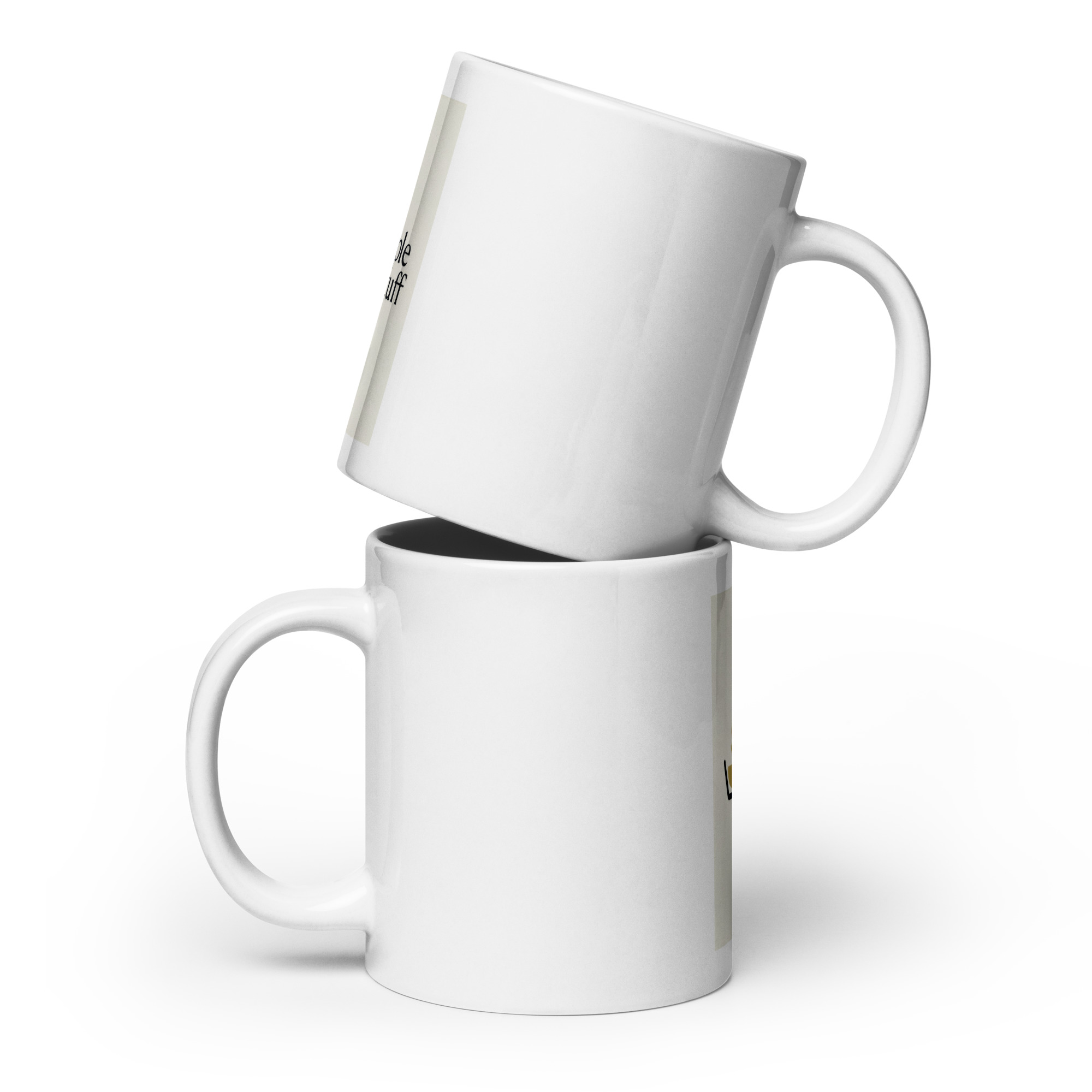 Simple AI Stuff White glossy mug - Image 3